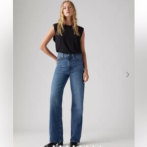 REPOSH Levi's Blue Flare & Wide Leg Jeans